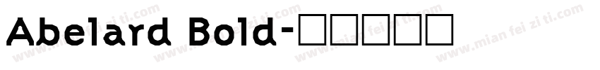 Abelard Bold字体转换
